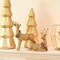 2Pcs Small Christmas Reindeer Figurines Indoor, Tabletop Reindeer Statue Christmas Decor, Resin Deer Figurine Decorations for Home
